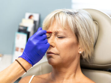 woman getting botox treatment