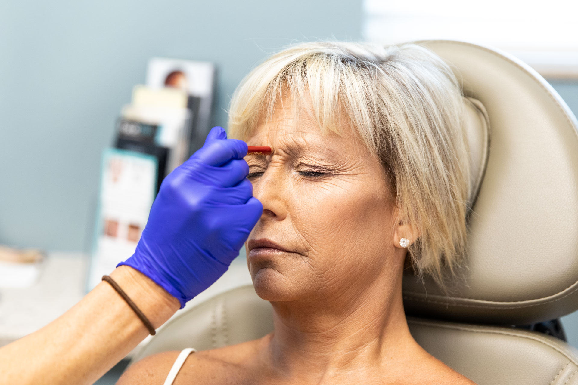 woman getting botox treatment