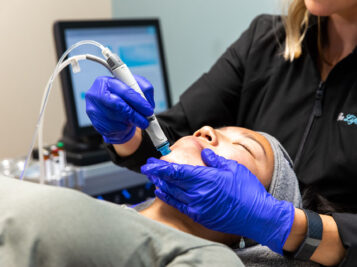 woman getting a hydra facial at the lifestyle center