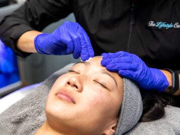 woman getting chemical peel at the lifestyle center